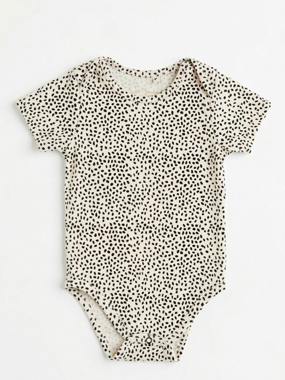 Jessica Simpson Short Sleeve Bodysuit Dalmatian Speckled Print 24M
